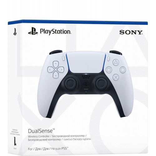 Уценка игровой манипулятор Sony DualSense for PS5 (9399902) White (Вскрытая упаковка, 829041) купить в Украине: Киев, Днепр, Харьков, Одесса  | Низкая цена, отзывы, характеристики от TELEMART фото