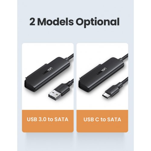 Уцінка кабель-адаптер Ugreen CM321 2.5" SSD SATA - USB 3.0 (70609) Black (Розкрита упаковка, 829043) купити в Україні: Київ, Львів, Хмельницький, Тернопіль, Івано-Франківськ | Низька ціна, відгуки, характеристики від TELEMART фото