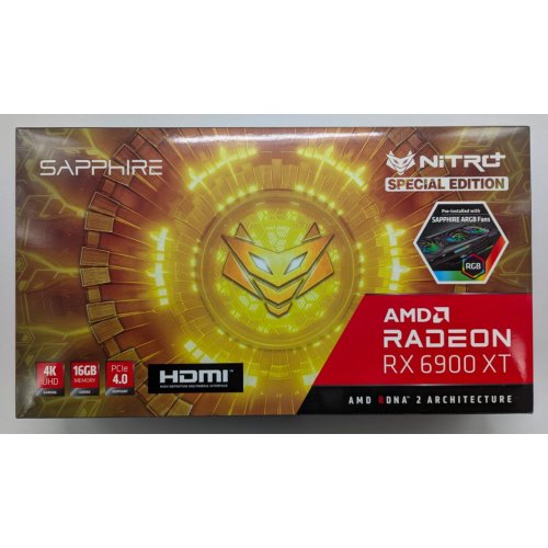 Видеокарта Sapphire Radeon RX 6900 XT NITRO+ 16384MB (11308-01-20G) (Восстановлено продавцом, 829046) купить в Украине: Киев, Днепр, Харьков, Одесса  | Проверка совместимости, низкая цена, отзывы, характеристики от TELEMART фото