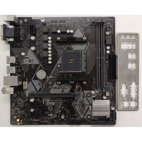 Материнська плата Asus PRIME B450M-K (sAM4, AMD B450) (Відновлено продавцем, 829049) купити в Україні: Київ, Львів, Хмельницький, Тернопіль, Івано-Франківськ | Перевірка сумісності, низька ціна, відгуки, характеристики від TELEMART фото