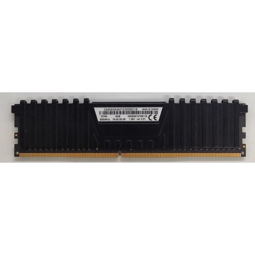 Озу Corsair DDR4 8GB 3000Mhz Vengeance LPX (CMK8GX4M1D3000C16) Black (Восстановлено продавцом, 829051) купить в Украине: Киев, Днепр, Харьков, Одесса  | Проверка совместимости, низкая цена, отзывы, характеристики от TELEMART фото