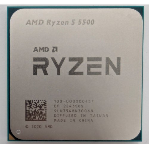 Процесор AMD Ryzen 5 5500 3.6(4.2)GHz 16MB sAM4 Tray (100-000000457) (Відновлено продавцем, 829065) купити в Україні: Київ, Львів, Хмельницький, Тернопіль, Івано-Франківськ | Перевірка сумісності, низька ціна, відгуки, характеристики від TELEMART фото
