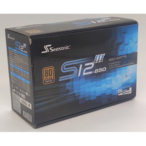 Блок живлення Seasonic S12III-650W Bronze (SSR-650GB3) (Відновлено продавцем, 829066) купити в Україні: Київ, Львів, Хмельницький, Тернопіль, Івано-Франківськ | Перевірка сумісності, низька ціна, відгуки, характеристики від TELEMART фото