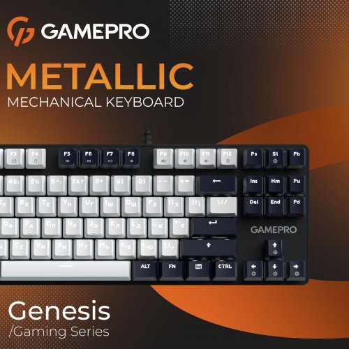 Клавиатура GamePro Genesis Metallic MK110 Outemu Red Swithes Black купить в Украине: Киев, Днепр, Харьков, Одесса  | Низкая цена, отзывы, характеристики от TELEMART фото