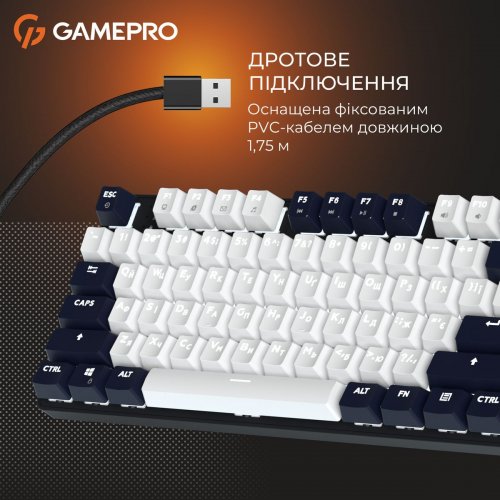 Клавиатура GamePro Genesis Metallic MK110 Outemu Red Swithes Black купить в Украине: Киев, Днепр, Харьков, Одесса  | Низкая цена, отзывы, характеристики от TELEMART фото