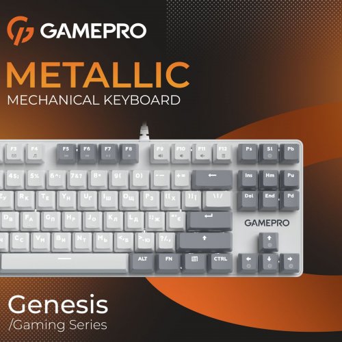 Клавиатура GamePro Genesis Metallic MK110 Outemu Red Swithes White купить в Украине: Киев, Днепр, Харьков, Одесса  | Низкая цена, отзывы, характеристики от TELEMART фото