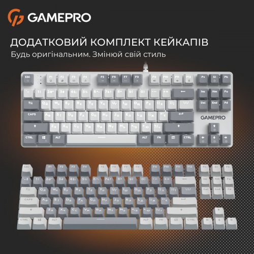 Клавиатура GamePro Genesis Metallic MK110 Outemu Red Swithes White купить в Украине: Киев, Днепр, Харьков, Одесса  | Низкая цена, отзывы, характеристики от TELEMART фото