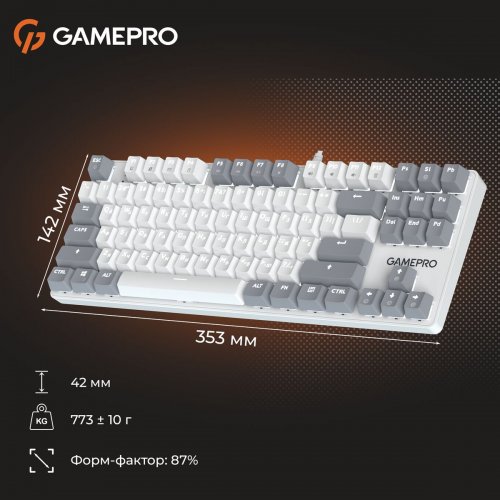 Клавиатура GamePro Genesis Metallic MK110 Outemu Red Swithes White купить в Украине: Киев, Днепр, Харьков, Одесса  | Низкая цена, отзывы, характеристики от TELEMART фото