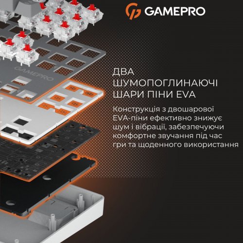 Клавиатура GamePro Genesis Metallic MK110 Outemu Red Swithes Gray купить в Украине: Киев, Днепр, Харьков, Одесса  | Низкая цена, отзывы, характеристики от TELEMART фото
