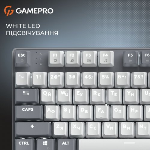 Клавиатура GamePro Genesis Metallic MK110 Outemu Red Swithes Gray купить в Украине: Киев, Днепр, Харьков, Одесса  | Низкая цена, отзывы, характеристики от TELEMART фото