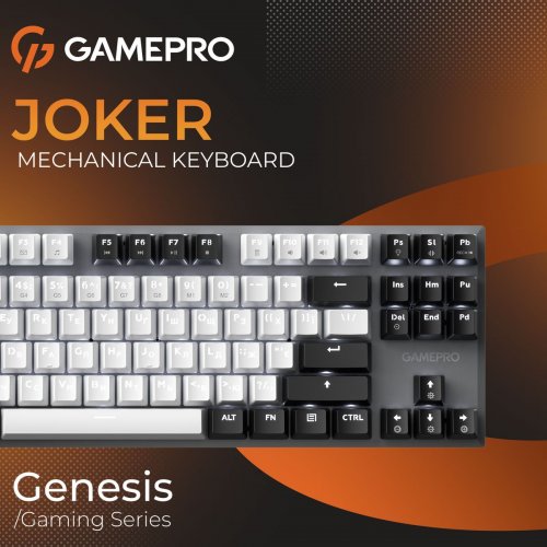 Клавиатура GamePro Genesis Joker MK124 Outemu Red Swithes Gray купить в Украине: Киев, Днепр, Харьков, Одесса  | Низкая цена, отзывы, характеристики от TELEMART фото