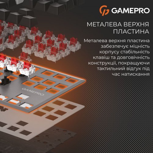 Клавиатура GamePro Genesis Joker MK124 Outemu Red Swithes Gray купить в Украине: Киев, Днепр, Харьков, Одесса  | Низкая цена, отзывы, характеристики от TELEMART фото