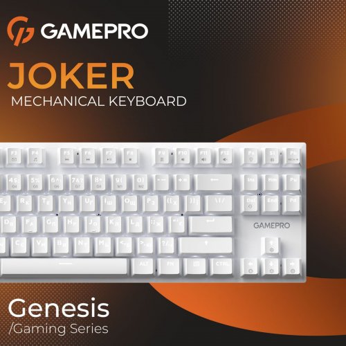 Клавиатура GamePro Genesis Joker MK124 Outemu Red Swithes White купить в Украине: Киев, Днепр, Харьков, Одесса  | Низкая цена, отзывы, характеристики от TELEMART фото