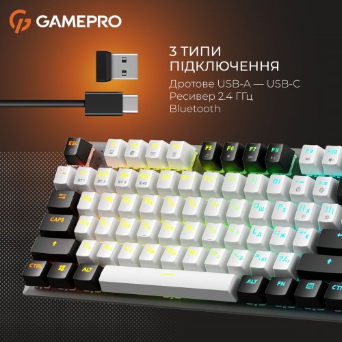 Клавиатура GamePro Genesis Joker Pro MK124 Pro Outemu Red Swithes Wireless Gray купить в Украине: Киев, Днепр, Харьков, Одесса  | Низкая цена, отзывы, характеристики от TELEMART фото