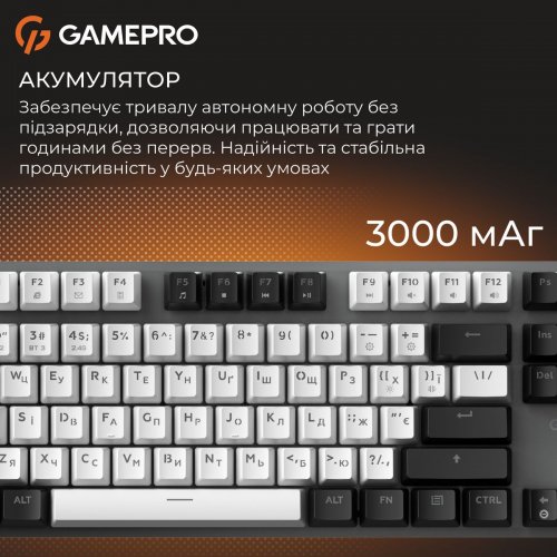 Клавиатура GamePro Genesis Joker Pro MK124 Pro Outemu Red Swithes Wireless Gray купить в Украине: Киев, Днепр, Харьков, Одесса  | Низкая цена, отзывы, характеристики от TELEMART фото