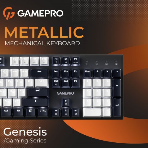 Клавиатура GamePro Genesis Metallic MK144 Outemu Red Swithes Black купить в Украине: Киев, Днепр, Харьков, Одесса  | Низкая цена, отзывы, характеристики от TELEMART фото