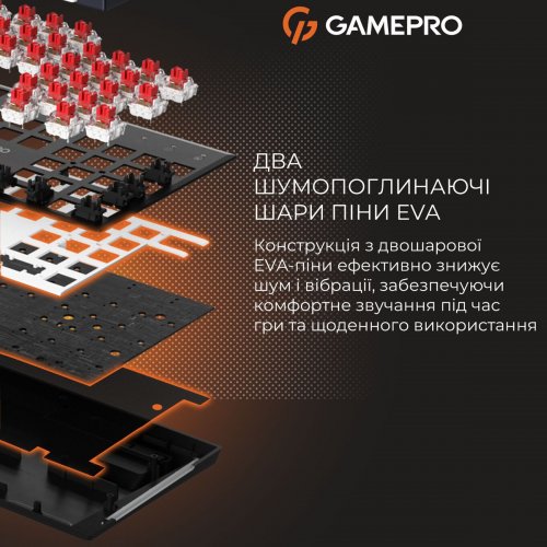 Клавиатура GamePro Genesis Metallic MK144 Outemu Red Swithes Black купить в Украине: Киев, Днепр, Харьков, Одесса  | Низкая цена, отзывы, характеристики от TELEMART фото