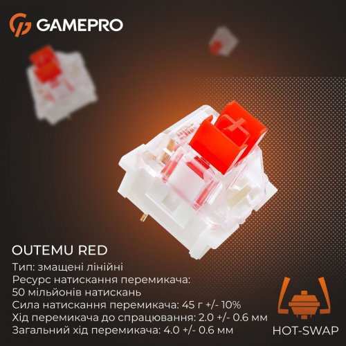 Клавиатура GamePro Genesis Metallic MK144 Outemu Red Swithes Gray купить в Украине: Киев, Днепр, Харьков, Одесса  | Низкая цена, отзывы, характеристики от TELEMART фото