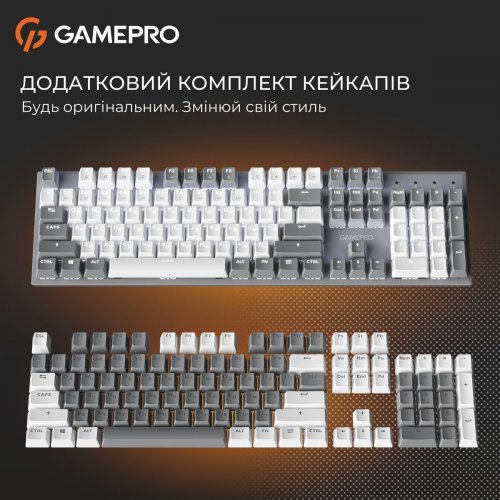 Клавиатура GamePro Genesis Metallic MK144 Outemu Red Swithes Gray купить в Украине: Киев, Днепр, Харьков, Одесса  | Низкая цена, отзывы, характеристики от TELEMART фото