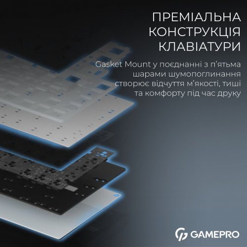 Клавиатура GamePro Asgard Valhalla Pro MK160 Pro Rainy Swithes Wireless with Display Black купить в Украине: Киев, Днепр, Харьков, Одесса  | Низкая цена, отзывы, характеристики от TELEMART фото