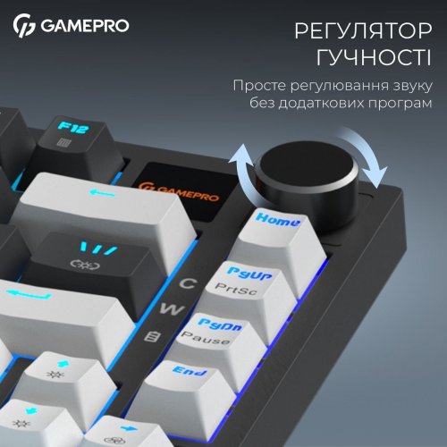 Клавиатура GamePro Asgard Valhalla Pro MK160 Pro Rainy Swithes Wireless with Display Black купить в Украине: Киев, Днепр, Харьков, Одесса  | Низкая цена, отзывы, характеристики от TELEMART фото