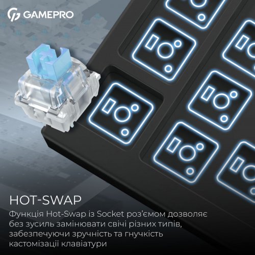 Клавиатура GamePro Asgard Valhalla Pro MK160 Pro Rainy Swithes Wireless with Display White купить в Украине: Киев, Днепр, Харьков, Одесса  | Низкая цена, отзывы, характеристики от TELEMART фото