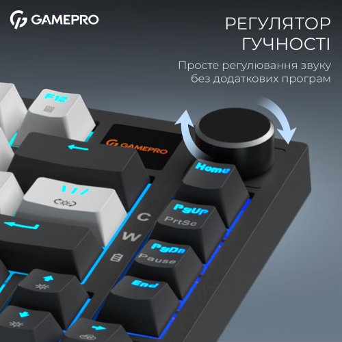 Клавиатура GamePro Asgard Valhalla Pro MK160 Pro Rainy Swithes Wireless with Display White купить в Украине: Киев, Днепр, Харьков, Одесса  | Низкая цена, отзывы, характеристики от TELEMART фото