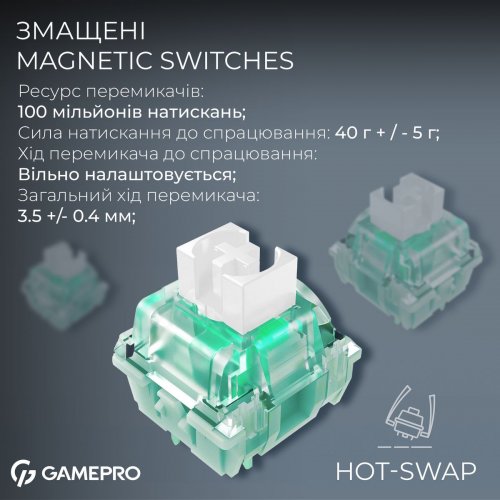 Клавиатура GamePro Asgard Valhalla Max MK160 Max Magnetic Swithes Black купить в Украине: Киев, Днепр, Харьков, Одесса  | Низкая цена, отзывы, характеристики от TELEMART фото