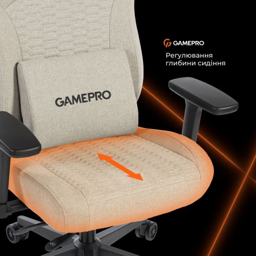 Игровое кресло GamePro GC760 Fabric Light Grey купить в Украине: Киев, Днепр, Харьков, Одесса  | Низкая цена, отзывы, характеристики от TELEMART фото