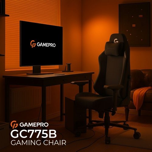 Ігрове крісло GamePro GC775 Fabric Black купити в Україні: Київ, Львів, Хмельницький, Тернопіль, Івано-Франківськ | Низька ціна, відгуки, характеристики від TELEMART фото