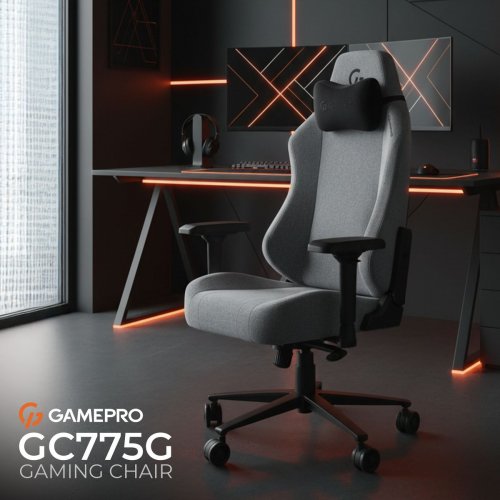 Игровое кресло GamePro GC775 Fabric Grey купить в Украине: Киев, Днепр, Харьков, Одесса  | Низкая цена, отзывы, характеристики от TELEMART фото