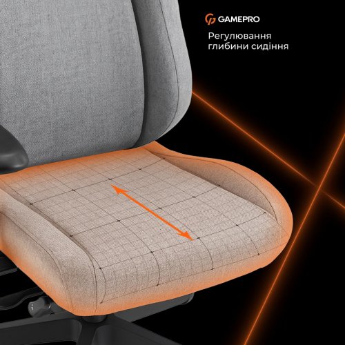 Игровое кресло GamePro GC925 Fabric Grey купить в Украине: Киев, Днепр, Харьков, Одесса  | Низкая цена, отзывы, характеристики от TELEMART фото