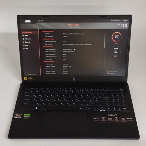 Ноутбук Acer Nitro V 15 ANV15-41 (NH.QSGEU.00C) (Восстановлено продавцом, 829180) купить в Украине: Киев, Днепр, Харьков, Одесса  | Низкая цена, отзывы, характеристики от TELEMART фото