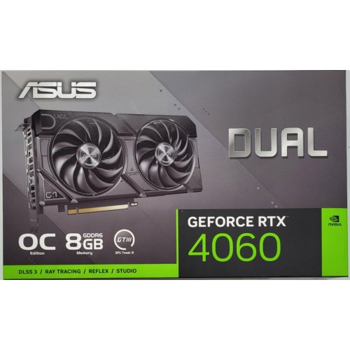 Відеокарта Asus Dual GeForce RTX 4060 EVO OC 8192MB (DUAL-RTX4060-O8G-EVO) (Відновлено продавцем, 829207) купити в Україні: Київ, Львів, Хмельницький, Тернопіль, Івано-Франківськ | Перевірка сумісності, низька ціна, відгуки, характеристики від TELEMART фото