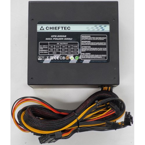 Блок питания CHIEFTEC Smart 600W (GPS-600A8) (Восстановлено продавцом, 829224) купить в Украине: Киев, Днепр, Харьков, Одесса  | Проверка совместимости, низкая цена, отзывы, характеристики от TELEMART фото