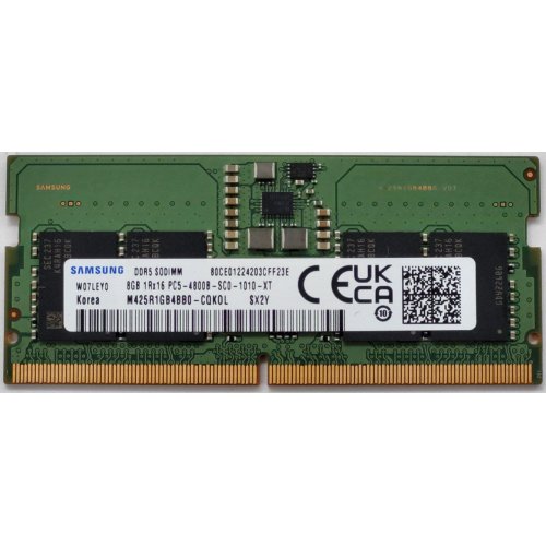 Озп Samsung SODIMM DDR5 8GB 4800Mhz (M425R1GB4BB0-CQKOL) (Відновлено продавцем, 829256) купити в Україні: Київ, Львів, Хмельницький, Тернопіль, Івано-Франківськ | Перевірка сумісності, низька ціна, відгуки, характеристики від TELEMART фото