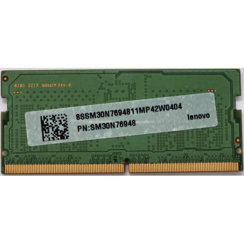 Озп Samsung SODIMM DDR5 8GB 4800Mhz (M425R1GB4BB0-CQKOL) (Відновлено продавцем, 829256) купити в Україні: Київ, Львів, Хмельницький, Тернопіль, Івано-Франківськ | Перевірка сумісності, низька ціна, відгуки, характеристики від TELEMART фото