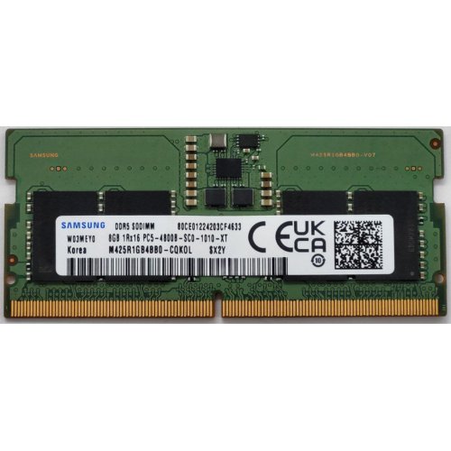 Озп Samsung SODIMM DDR5 8GB 4800Mhz (M425R1GB4BB0-CQKOL) (Відновлено продавцем, 829260) купити в Україні: Київ, Львів, Хмельницький, Тернопіль, Івано-Франківськ | Перевірка сумісності, низька ціна, відгуки, характеристики від TELEMART фото