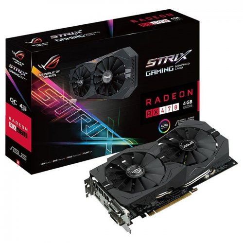 Відеокарта Asus ROG Radeon RX 470 STRIX 4096MB (STRIX-RX470-4G-GAMING) (Відновлено продавцем, 829503) купити в Україні: Київ, Львів, Хмельницький, Тернопіль, Івано-Франківськ | Перевірка сумісності, низька ціна, відгуки, характеристики від TELEMART фото