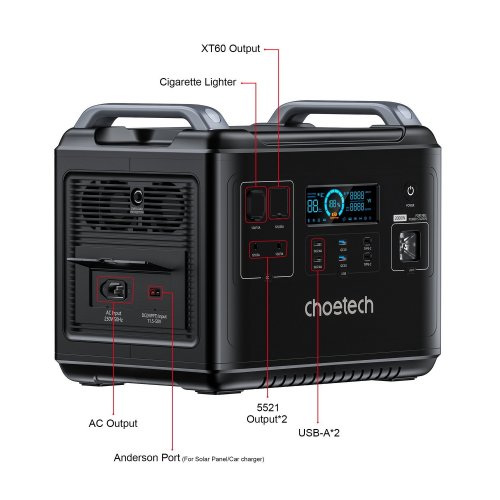 Уценка зарядная станция Choetech BS006 2000W 1997Wh (Вскрытая упаковка, 829516) купить в Украине: Киев, Днепр, Харьков, Одесса  | Низкая цена, отзывы, характеристики от TELEMART фото