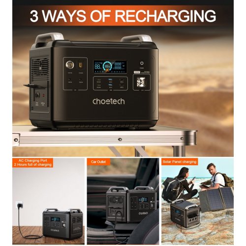 Уценка зарядная станция Choetech BS006 2000W 1997Wh (Вскрытая упаковка, 829516) купить в Украине: Киев, Днепр, Харьков, Одесса  | Низкая цена, отзывы, характеристики от TELEMART фото