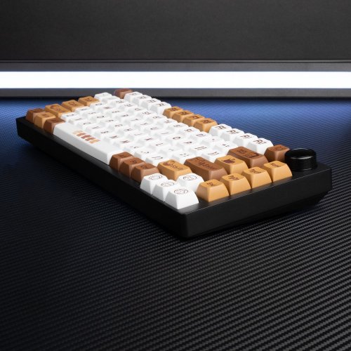 Клавиатура кастомная TYPEVIBE 82 Key Silent (AS-ALBLK82-GZDS-CCXDA-M) Cat Coffee Black купить в Украине: Киев, Днепр, Харьков, Одесса  | Низкая цена, отзывы, характеристики от TELEMART фото