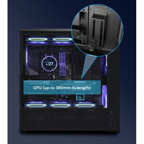 Корпус Lian Li LANCOOL 217 INF Tempered Glass без БП (G99.LAN217INFX.00) Black купить в Украине: Киев, Днепр, Харьков, Одесса  | Проверка совместимости, низкая цена, отзывы, характеристики от TELEMART фото