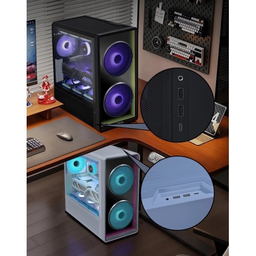 Корпус Lian Li LANCOOL 217 INF Tempered Glass без БП (G99.LAN217INFW.00) White купить в Украине: Киев, Днепр, Харьков, Одесса  | Проверка совместимости, низкая цена, отзывы, характеристики от TELEMART фото