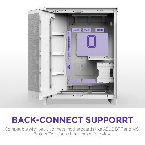 Корпус NZXT H9 Flow RGB Tempered Glass без БП (CM-H92FW-R1) White купить в Украине: Киев, Днепр, Харьков, Одесса  | Проверка совместимости, низкая цена, отзывы, характеристики от TELEMART фото