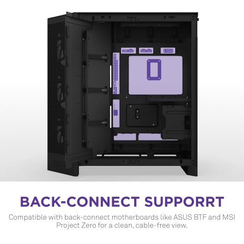 Корпус NZXT H9 Flow RGB+ Tempered Glass без БП (CM-H92FB-P1) Black купить в Украине: Киев, Днепр, Харьков, Одесса  | Проверка совместимости, низкая цена, отзывы, характеристики от TELEMART фото