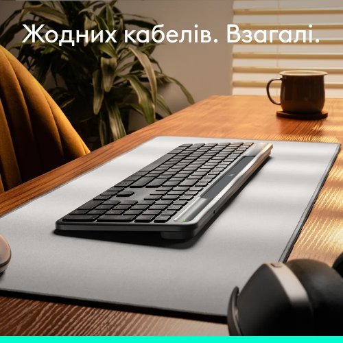 Клавиатура Logitech Signature Slim Solar+ Wireless (920-013764) Graphite купить в Украине: Киев, Днепр, Харьков, Одесса  | Низкая цена, отзывы, характеристики от TELEMART фото