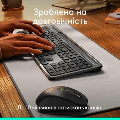 Клавиатура Logitech Signature Slim Solar+ Wireless (920-013764) Graphite купить в Украине: Киев, Днепр, Харьков, Одесса  | Низкая цена, отзывы, характеристики от TELEMART фото