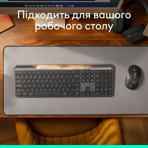 Клавиатура Logitech Signature Slim Solar+ Wireless (920-013764) Graphite купить в Украине: Киев, Днепр, Харьков, Одесса  | Низкая цена, отзывы, характеристики от TELEMART фото