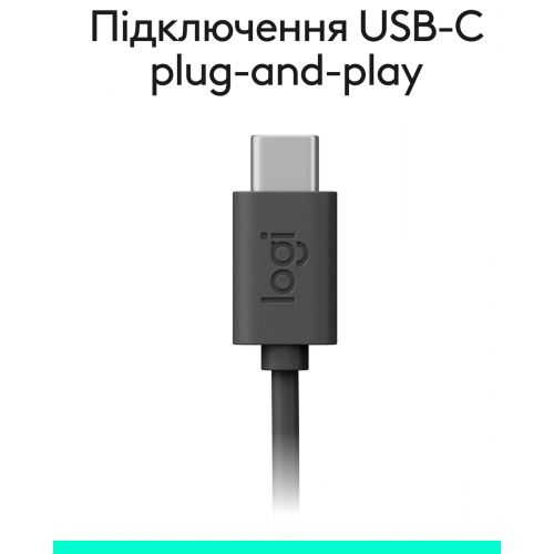 Навушники Logitech H390 USB-C (981-001576) Midnight Black купити в Україні: Київ, Львів, Хмельницький, Тернопіль, Івано-Франківськ | Низька ціна, відгуки, характеристики від TELEMART фото